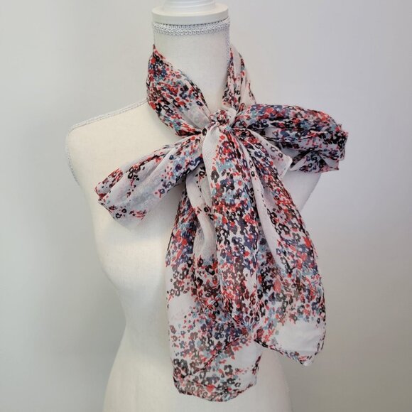 NWT Charming Colorful Paint Splatter Rectangle Scarf NEW - Picture 1 of 4